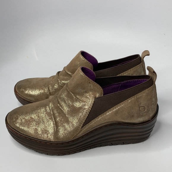 Bionica wedge shoes gold metallic shimmer size 7 - Picture 7 of 11